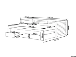 Letto con cassetti contenitori Legno CAHORS 90 x 200 cm Marrone