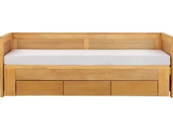 Letto con cassetti contenitori Legno CAHORS 90 x 200 cm Marrone