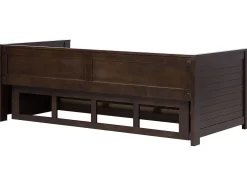 Letto con cassetti contenitori Legno CAHORS 90 x 200 cm Marrone scuro