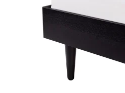 Letto con LED Rattan VARZY 160 x 200 cm Nero