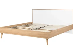 Letto con LED SERRIS 180 x 200 cm Marrone chiaro