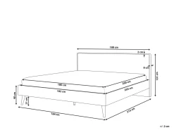 Letto con LED SERRIS 180 x 200 cm Marrone chiaro