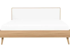 Letto con LED SERRIS 180 x 200 cm Marrone chiaro