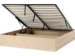 Letto con ottomano senza testata ETEL 180 x 200 cm Marrone chiaro