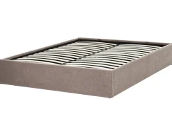 Letto con ottomano senza testata Bouclé DINAN 140 x 200 cm Tortora