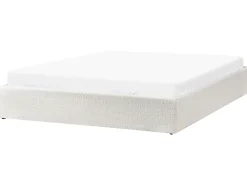 Letto con ottomano senza testata Bouclé DINAN 180 x 200 cm Bianco sporco