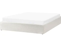 Letto con ottomano senza testata Bouclé DINAN 160 x 200 cm Bianco sporco