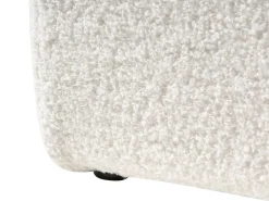 Letto con ottomano senza testata Bouclé DINAN 160 x 200 cm Bianco sporco