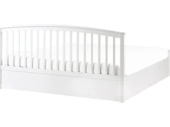 Letto contenitore Legno di pino CLARBEC 180 x 200 cm Bianco