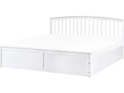 Letto contenitore Legno di pino CLARBEC 180 x 200 cm Bianco