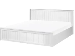Letto contenitore Legno di pino LAMBRES 180 x 200 cm Bianco