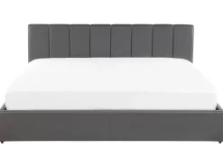 Letto contenitore Pelle sintetica DREUX 180 x 200 cm Grigio scuro