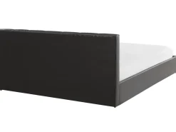 Letto contenitore Pelle sintetica DREUX 180 x 200 cm Grigio scuro
