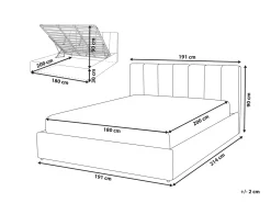 Letto contenitore Pelle sintetica DREUX 180 x 200 cm Grigio scuro