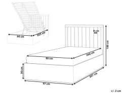 Letto contenitore ROUVILLERS 90 x 200 cm Bianco