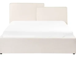 Letto contenitore Tessuto LAGARDE 160 x 200 cm Bianco sporco