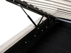 Letto contenitore Tessuto LAGARDE 160 x 200 cm Bianco sporco