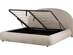 Letto contenitore Tessuto GRASSE 180 x 200 cm Tortora