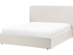 Letto contenitore Tessuto BRENON 180 x 200 cm Beige chiaro
