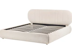 Letto contenitore Tessuto CAMPAN 180 x 200 cm Beige chiaro