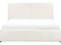 Letto contenitore Tessuto CASTELNAVET 180 x 200 cm Bianco sporco
