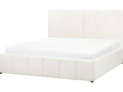 Letto contenitore Tessuto CASTELNAVET 180 x 200 cm Bianco sporco