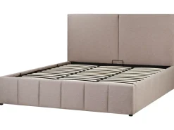 Letto contenitore Tessuto CASTELNAVET 180 x 200 cm Tortora