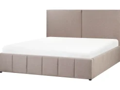 Letto contenitore Tessuto CASTELNAVET 180 x 200 cm Tortora