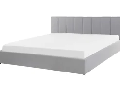 Letto contenitore Tessuto DREUX 180 x 200 cm Grigio chiaro