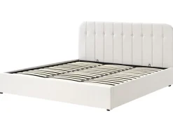 Letto contenitore Tessuto CHALLANS 180 x 200 cm Bianco sporco