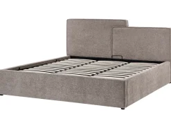 Letto contenitore Tessuto LAGARDE 180 x 200 cm Tortora