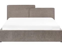 Letto contenitore Tessuto LAGARDE 180 x 200 cm Tortora