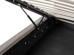 Letto contenitore Tessuto LAGARDE 180 x 200 cm Tortora
