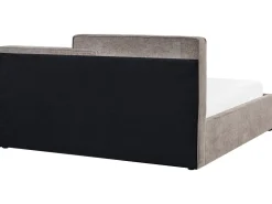 Letto contenitore Tessuto LAGARDE 180 x 200 cm Tortora