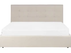 Letto contenitore Tessuto LORIENT 180 x 200 cm Beige