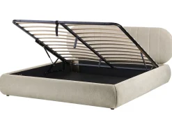 Letto contenitore Tessuto CAMPAN 180 x 200 cm Tortora