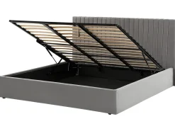 Letto contenitore Velluto VION 180 x 200 cm Grigio