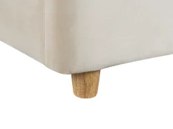 Letto contenitore Velluto BATILLY 180 x 200 cm Beige chiaro