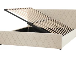 Letto contenitore Velluto ROCHEFORT 180 x 200 cm Beige