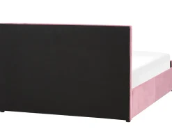 Letto contenitore Velluto ROCHEFORT 160 x 200 cm Rosa