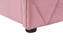 Letto contenitore Velluto ROCHEFORT 160 x 200 cm Rosa