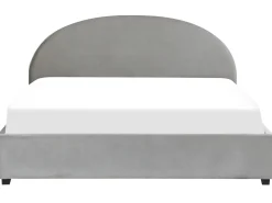 Letto contenitore Velluto VAUCLUSE 180 x 200 cm Grigio chiaro
