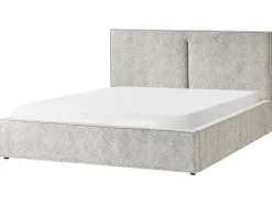 Letto contenitore Velluto elasticizzato MOISSAC 180 x 200 cm Nero/Bianco