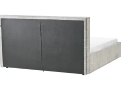 Letto contenitore Velluto elasticizzato MOISSAC 180 x 200 cm Nero/Bianco