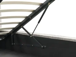 Letto contenitore Velluto elasticizzato MOISSAC 180 x 200 cm Nero/Bianco