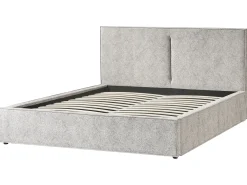Letto contenitore Velluto elasticizzato MOISSAC 180 x 200 cm Nero/Bianco