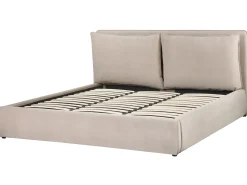 Letto contenitore Velluto BAJONNA 180 x 200 cm Beige