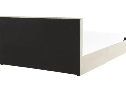 Letto contenitore Velluto AMIENS 180 x 200 cm Beige chiaro