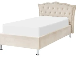 Letto contenitore Velluto METZ 90 x 200 cm Beige