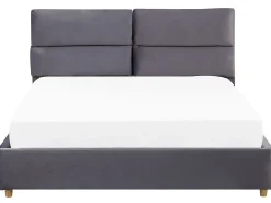 Letto contenitore Velluto BATILLY 180 x 200 cm Grigio
